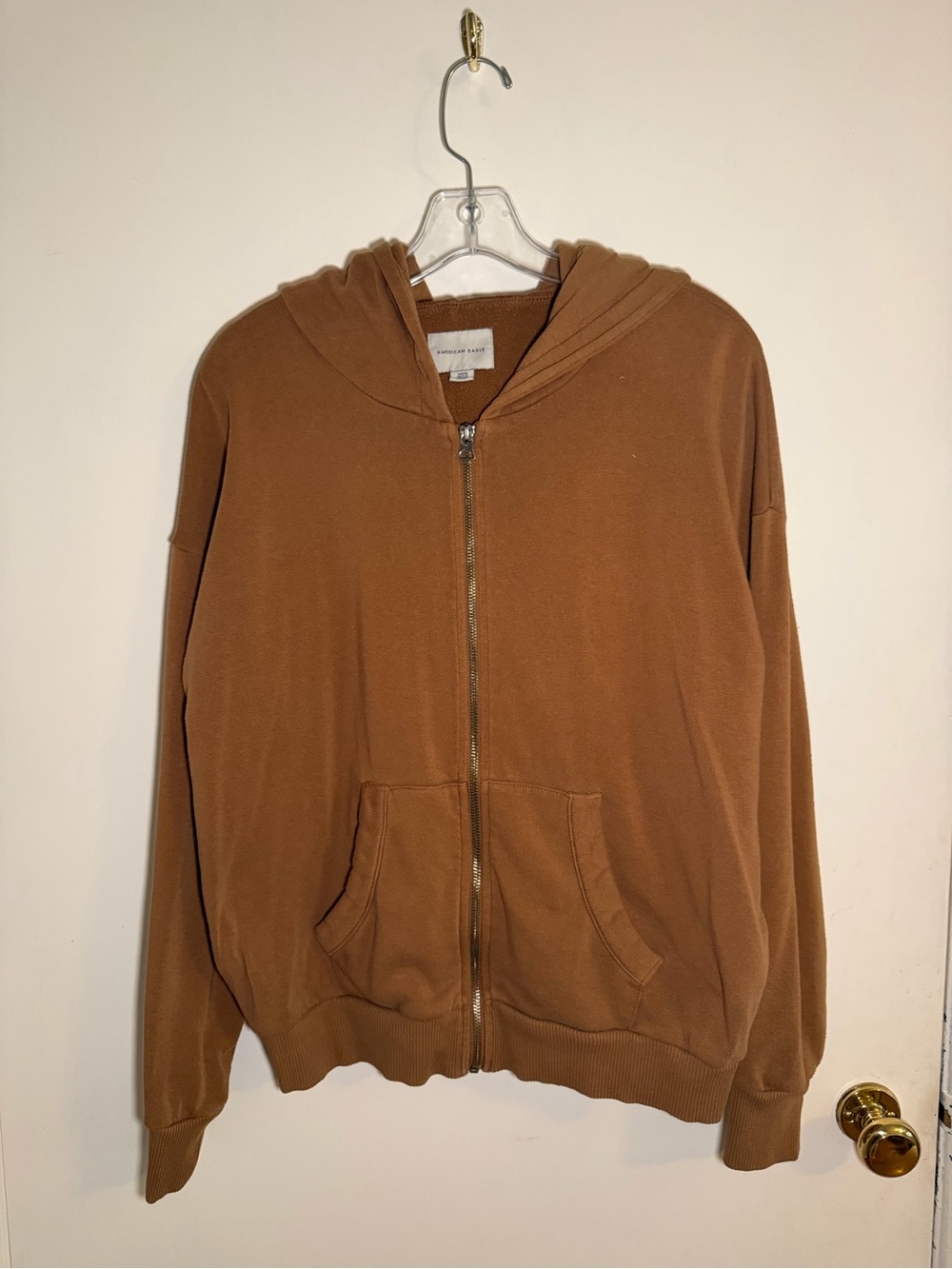 American Eagle Classic Brown Zip Hoodie